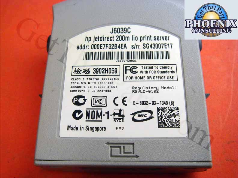 HP Mio 200M JetDirect Print Server J6039C